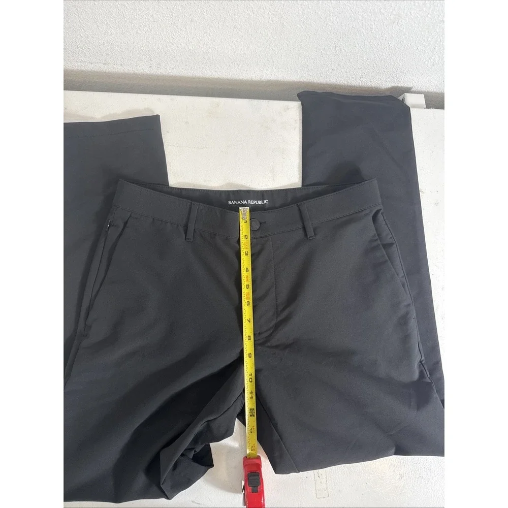 Banana Republic Pants Mens Flat Front Black Performance‎ Golf 33x32 Excellent